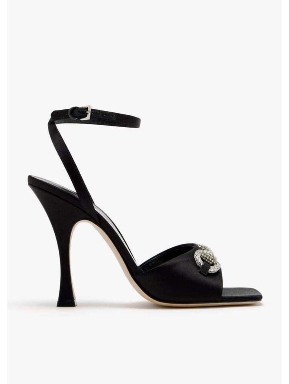 Gucci Crystal Horsebit Satin Sandals(PLEASE REQUEST YOUR SIZE BEFORE PURCHASING)